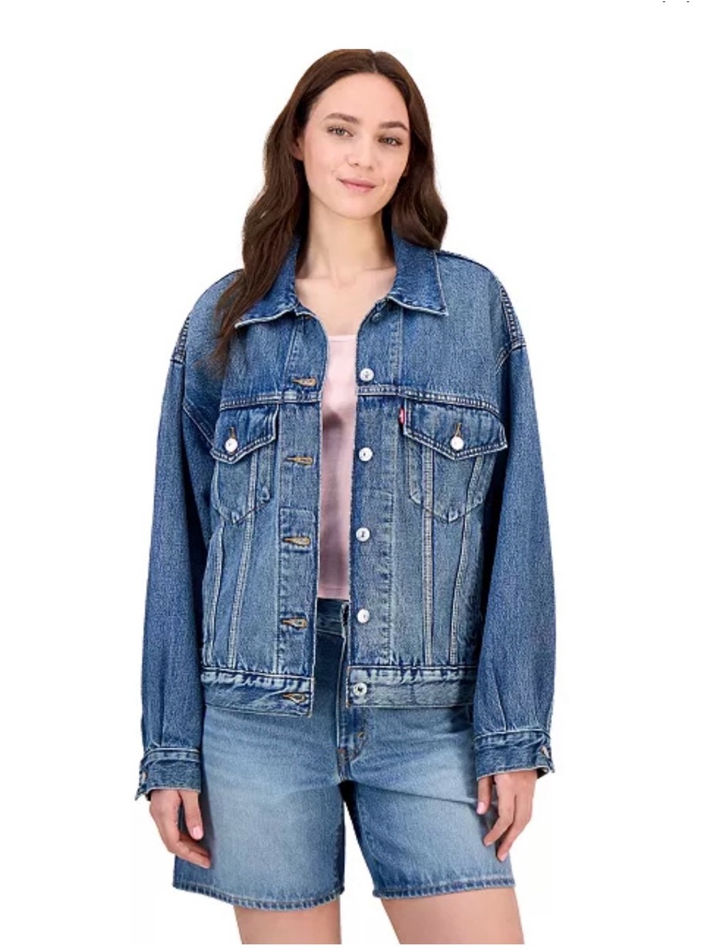 Levi's Medium Blue Denim Jacket - Women's Relaxed Jean Jacket